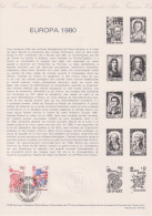 1980 FRANCE Document De La Poste Europa 1980 N° 2085 2086 - Documenten Van De Post