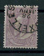 N° 52 - Obl. BRUXELLES - 28/01/???? - 1884-1891 Leopoldo II