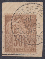 TIMBRE COLONIES GENERALES N° 55 JOLI CACHET FORT DE FRANCE MARTINIQUE DE MARS 95 - Alphee Dubois