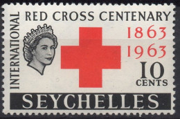 SEYCHELLES/1963/MNH/SC#214/ RED CROSS CENTENARY ISSUE / 10c BLACK & RED - Seychelles (...-1976)