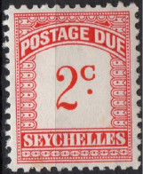 SEYCHELLES/1951/MNH/SC#J1/ POSTAGE DUE / 2c CARMINE / LITTLE OXID SPOT IN TH BACK - Seychellen (...-1976)