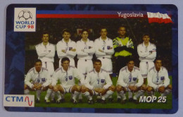 MACAU - Chip - CTM - Smart Card - YUGOSLAVIA - Football World Cup 98 - Mint - Macau