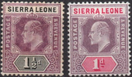 SIERRA LEONE/1903-05/MH/SC#78-9/ KING EDWARD VII / KEVII / WMK 3 /PARTIAL SET - Sierra Leone (...-1960)