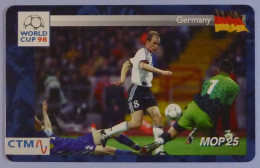 MACAU - Chip - CTM - Smart Card - GERMANY - Football World Cup 98 - Mint - Macau