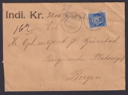 Norwegen Wert Brief EF 20ö Posthorn Etne Bergen Mit 2 Intakte Wachssiegel KM - Storia Postale