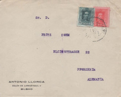 BILBAO CC ALEMANIA ALFONSO XIII VAQUER - Storia Postale