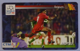MACAU - Chip - CTM - Smart Card - BELGIUM - Football World Cup 98 - Mint - Macau