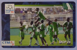 MACAU - Chip - CTM - Smart Card - NIGERIA - Football World Cup 98 - Mint - Macau