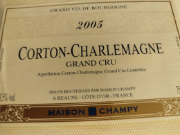 CORTON CHARLEMAGNE GRAND CRU/MAISON CHAMPY - Bourgogne