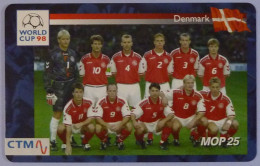 MACAU - Chip - CTM - Smart Card - DENMARK - Football World Cup 98 - Mint - Macau