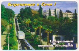 RUSSIA - RUSSIE - RUSSLAND KUBAN ELECTROSVYAZ SOCHI 100 UNITS CHIP TELECARTE FUNICULAR MILITARY SANATORIUM - Russland