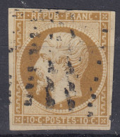 TIMBRE FRANCE PRESIDENCE 10c N° 9 OBLITERATION GROS POINTS - COTE 950 € - 1852 Luigi-Napoleone