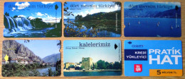 Türkiye - 6 Different Phone Cards - Used - 2 Scans - Turquie