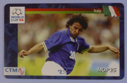 MACAU - Chip - CTM - Smart Card - ITALY - Football World Cup 98 - Mint - Macau