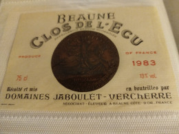 BEAUNE/CLOS DE L'ÉCU/1983/JABOULET VERCHERRE - Bourgogne