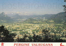 CARTOLINA  PERGINE VALSUGANA M.480 TRENTO TRENTINO ALTO ADIGE PANORAMICA DAL CASTELLO VIAGGIATA 1993   Y13 - Trento