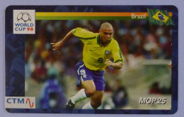 MACAU - Chip - CTM - Smart Card - BRAZIL - Football World Cup 98 - Mint - Macau