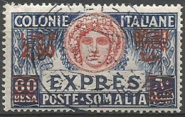 Somalia Italy Colony 1926 Espresso Express Delivery E6 L.2,50 / B.60 Azzurro E Rosso - VFU - Somalia