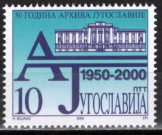 Yugoslavia 2000 - Yugoslav Archives - 50th Anniversary - Mi 2961 - MNH**VF - Unused Stamps