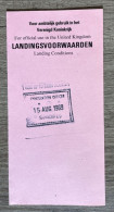 1969 - Landingsvoorwaarden - Verenigd Koninkrijk / Landing Conditions - United Kingdom - Visitor's Card: JANSSENS Rosa - Andere & Zonder Classificatie