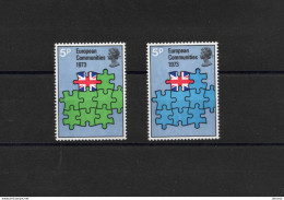 GB 1973 Adhésion à La Communauté Européenne Yvert 676-677 NEUF** MNH - Nuovi