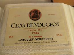 CLOS DE VOUGEOT GRAND CRU 1984/JABOULET VERCHÈRRE - Bourgogne