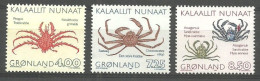 Greenland 1993 Mi 231-233 MNH  (ZE3 GNL231-233) - Schalentiere