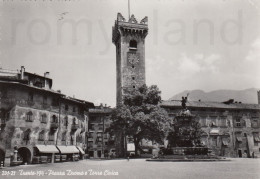 CARTOLINA  D1 TRENTO,TRENTINO ALTO ADIGE-PIAZZA DUOMO E TORRE CIVICA-STORIA,CULTURA,BELLA ITALIA,NON VIAGGIATA - Trento