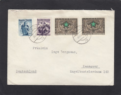 BRIEF AUS WIEN MIT B.MARKEN "TRACHTEN" UND "ESPERANTO" NACH HANNOVER, 1954. - Covers & Documents