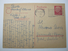 1956 , 20 Pfg. Heuss , Auslandskarte Aus Hamburg  In Die Schweiz ,viel Text - Postcards - Used