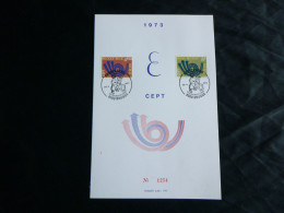 1973 1669-70 HK/Card Souvenir**  (1éjour)   Echophil Card:  EUROPA - 1971-1980