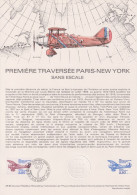 1980 FRANCE Document De La Poste Première Traversée Paris New York PA N° 53 - Documenten Van De Post