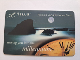 CANADA PREPAID //   5 MINUTES/ TELUS/ SERVING YOU INTO THE MILLENNIUM  /   /  / VERY  FINE USED  **17205** - Canada