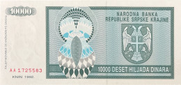 Croatia 10.000 Dinara, P-R7 (1992) - RARE IN UNC - Croatia