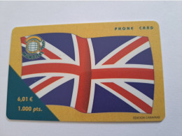 SPAIN/ ESPANA/ € 6,- / EDICION CANARIAS. MUNDITEL/ ENGLISCH FLAG /PREPAID   **17211 ** - Emissions Basiques