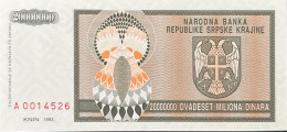 Croatia 20.000.000 Dinara, P-R13 (1993) - UNC - Croacia