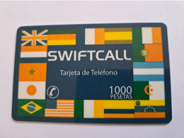 SPAIN/ ESPANA/ PTS 1000 ,- / SWIFTCALL/  COUNTRY  FLAG /PREPAID   **17212 ** - Emissions Basiques