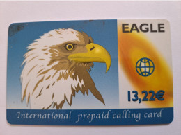 SPAIN/ ESPANA/ € 13,22 / EAGLE / BIRD / INTERNATIONAL CALLING CARD     / Fine Used   PREPAID   **17220** - Emissions Basiques