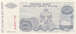 Croatia 500.000 Dinara, P-R32 (1994) - UNC - Croacia