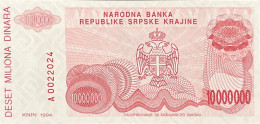 Croatia 10.000.000 Dinara, P-R34 (1994) - UNC - Croacia