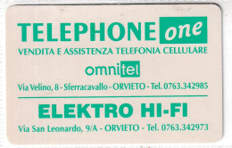 Calendarietto - Telephone One - Omnitel - Orvieto - Anno 1999 - Klein Formaat: 1991-00