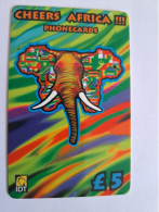 GREAT BRITAIN  / PREPAID CARD/ CHEERS AFRIKA/ 5 POUND/ ELEPHANT/ USED       **17222** - [10] Collections