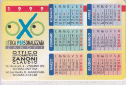 Calendarietto -ottica - Zanoni - Vobarno - Gavardo - Anno 1999 - Klein Formaat: 1991-00