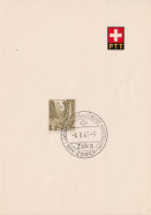 Sonderstempel  "Landwirtschafts- U. Gewerbe-Ausstellung Züka, Zürich"       1947 - Lettres & Documents
