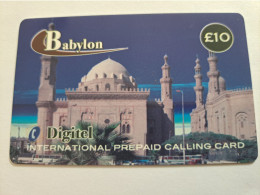 GREAT BRITAIN   -10  POUND / BABYLON/ MOSQUE / DIGITEL      PREPAID USED     ** 17226** - Other & Unclassified