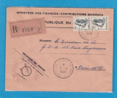 LETTRE DE NIAMEY, AVEC TIMBRES DE SERVICE, POUR PARIS, 1968. - Niger (1960-...)