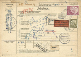 BRD 1961, 3 M.+50 Pf. Heuss Auf Eilboten Paketkarte V. Unterhaching N. Belgien - Lettres & Documents