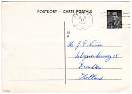 Norwegen P 127, Sauber Gebr. 55 öre Auslands-Ganzsache V. Bergen I.d. NL - Storia Postale