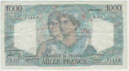 1000 FRANCS MINERVE ET HERCULE  A 27 5 1948 A 24243 N 421 - 1 000 F 1945-1950 ''Minerve Et Hercule''