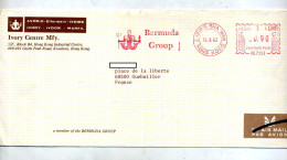 Lettre Flamme Ema Hong Kong Bermuda Club  Dieu Mer - Covers & Documents